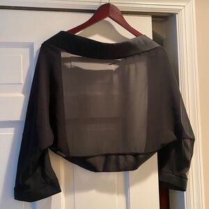 Sheer bolero evening jacket